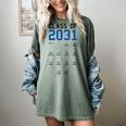 Class Of 2031 Graduation T-Shirt With Space For Handprints Women's Comfort Colors T-Shirt Berry