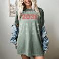 Class Of 2031 Graduation T-Shirt With Space For Hand Prints Women's Comfort Colors T-Shirt Berry