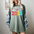 Class Of 2035 Kindergarten Pre K Grow With Me Graduation Women's Comfort Colors T-Shirt Berry