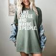 I Like Coffee Introvert Coffee Lovers Sarcastic Humor Women's Comfort Colors T-Shirt Berry