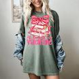 Coquette Bow All Booked For Valentines Teacher Book Women's Comfort Colors T-Shirt Berry