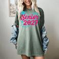 Coquette Pink Bow Senior 2027 Class Of Graduation Women's Comfort Colors T-Shirt Berry