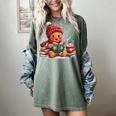 Cozy Gingerbread Christmas Reading Book Xmas Snowflakes Fall Women's Comfort Colors T-Shirt Berry