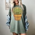 Cute Golden Barrel Cactus Introvert Distressed Women's Comfort Colors T-Shirt Berry Cute Golden Barrel Cactus Introvert Distressed Women's Comfort Colors T-Shirt Berry