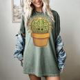 Cute Golden Barrel Cactus Introvert Distressed Women's Comfort Colors T-Shirt Berry Cute Golden Barrel Cactus Introvert Distressed Women's Comfort Colors T-Shirt Berry