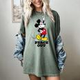 Disney Mickey Mouse Peace Out Totally Retro Graduation Women's Comfort Colors T-Shirt Berry