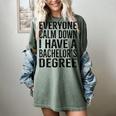 Everyone Calm Down Bachelors Degree Graduation T-Shirt Women's Comfort Colors T-Shirt Berry