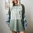 Everyone Calm Down College Degree Graduation T-Shirt Women's Comfort Colors T-Shirt Berry