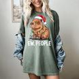 Ew People Capybara Christmas Lights Introvert Humor Women's Comfort Colors T-Shirt Berry