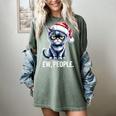 Ew People Christmas Cat Santa Hat Dad Introvert Women's Comfort Colors T-Shirt Berry Ew People Christmas Cat Santa Hat Dad Introvert Women's Comfort Colors T-Shirt Berry