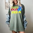 First Day Of School Shirt Peace Out Pre-K Graduation Kids So Women's Comfort Colors T-Shirt Berry
