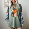 Fox Books Read Reading Librarian America Men Women Kids Women's Comfort Colors T-Shirt Berry