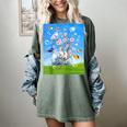 Frutiger Aero Aesthetic Tech Cherry Blossom Fishes Bubbles Raglan Baseball Tee Women's Comfort Colors T-Shirt Berry