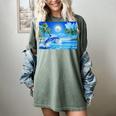 Frutiger Aero Dolphin Sunset Ocean With Palm Trees Y2k Women's Comfort Colors T-Shirt Berry Frutiger Aero Dolphin Sunset Ocean With Palm Trees Y2k Women's Comfort Colors T-Shirt Berry