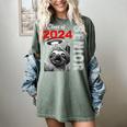 Fun Trendy UFO Sloth Graduation Class Of 2024 Senior Women's Comfort Colors T-Shirt Berry