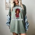 Future HBCU Grad Girl Wearing Graduation Gown Women's Comfort Colors T-Shirt Berry
