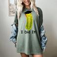 Graduation Cap Wearing Big Dill Pickle I Did It Graduate Fun Women's Comfort Colors T-Shirt Berry