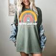 HAPPY LAST OF DAY SCHOOL Rainbow Teacher Student Graduation Women's Comfort Colors T-Shirt Berry