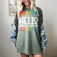 Hello Kindergarten First Day Back To School Graduation Women's Comfort Colors T-Shirt Berry