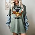Hoot I Did It Grad Owl Holding Graduation Diploma Congrats Women's Comfort Colors T-Shirt Berry