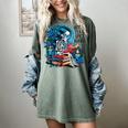 Hot Tea & Spicy Books Skeleton Reader Women's Comfort Colors T-Shirt Berry