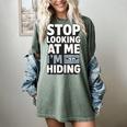 Humor For Introverts Stop Looking At Me I'm Hiding Graphic Women's Comfort Colors T-Shirt Berry Humor For Introverts Stop Looking At Me I'm Hiding Graphic Women's Comfort Colors T-Shirt Berry