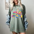 I'm Okay Book Reader Book Nerd Book Reading Lover Women's Comfort Colors T-Shirt Berry