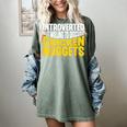Introvert Antisocial Chicken Nugget Lover Foodie Women's Comfort Colors T-Shirt Berry
