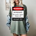 Introvert Warning Danger Do Not Pet Disturb Anti-Social Women's Comfort Colors T-Shirt Berry
