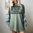 Introverted Weightlifter Gym Weightlifting Introvert Women's Comfort Colors T-Shirt Berry