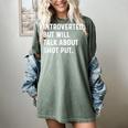 Introverted But Will Talk About Shot Put Track Field Thrower Women's Comfort Colors T-Shirt Berry Introverted But Will Talk About Shot Put Track Field Thrower Women's Comfort Colors T-Shirt Berry