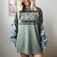 Introverted But Willing To Discuss Cats Introvert Shy Women's Comfort Colors T-Shirt Berry