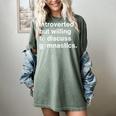 Introverted But Willing To Discuss Gymnastics Introverts Women's Comfort Colors T-Shirt Berry Introverted But Willing To Discuss Gymnastics Introverts Women's Comfort Colors T-Shirt Berry