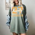 Junior Class 2027 Graduation Back To School Orange Letters Premium Tri-Blend Women's Comfort Colors T-Shirt Berry