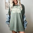 I Just Like Animals Better I Introvert Women's Comfort Colors T-Shirt Berry I Just Like Animals Better I Introvert Women's Comfort Colors T-Shirt Berry