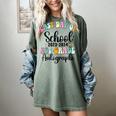 Last Day Autographs 1st Grade Graduation Boys Girls Groovy Women's Comfort Colors T-Shirt Berry