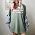 I Love My Introvert Daughter I Heart My Introvert Daughter Women's Comfort Colors T-Shirt Berry
