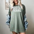 Mostly Feral Introvert Sarcastic Women's Comfort Colors T-Shirt Berry