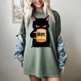 Nope Coffee Cat – Introvert Humor Monday Kitty Women's Comfort Colors T-Shirt Berry