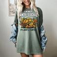 Not Anti Social Im Just A Turtle Sarcastic Introvert Humor Women's Comfort Colors T-Shirt Berry