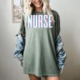 Nurse Glitch Aesthetic Graduation Nurse Glitch Graphic Art Women's Comfort Colors T-Shirt Berry