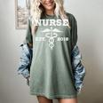 Nurse Nursing Graduation T Shirt Nurse Est 2018 Women's Comfort Colors T-Shirt Berry