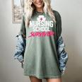 Nursing School Survivor Shirt Graduation Party Tee Women's Comfort Colors T-Shirt Berry