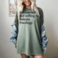 Theology Introvert Christian Conversation Starters Women's Comfort Colors T-Shirt Berry Theology Introvert Christian Conversation Starters Women's Comfort Colors T-Shirt Berry