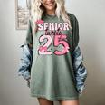 Pink Coquette Bow Senior 2025 Back To School Graduation Girl Women's Comfort Colors T-Shirt Berry