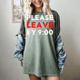 Please Leave By 9 Introvert Party Anti-Social Birthday Women's Comfort Colors T-Shirt Berry