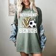 Proud Boyfriend Of A 2026 Senior Soccer Graduation Leopard Women's Comfort Colors T-Shirt Berry