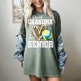 Proud Grandma Of A 2026 Senior Volleyball Graduation Leopard Women's Comfort Colors T-Shirt Berry