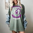 Purple In Memory Of Husband Pancreatic Cancer Awareness Wife Women's Comfort Colors T-Shirt Berry