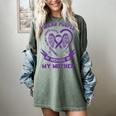 Purple In Memory Of Mother Mom Pancreatic Cancer Awareness Women's Comfort Colors T-Shirt Berry